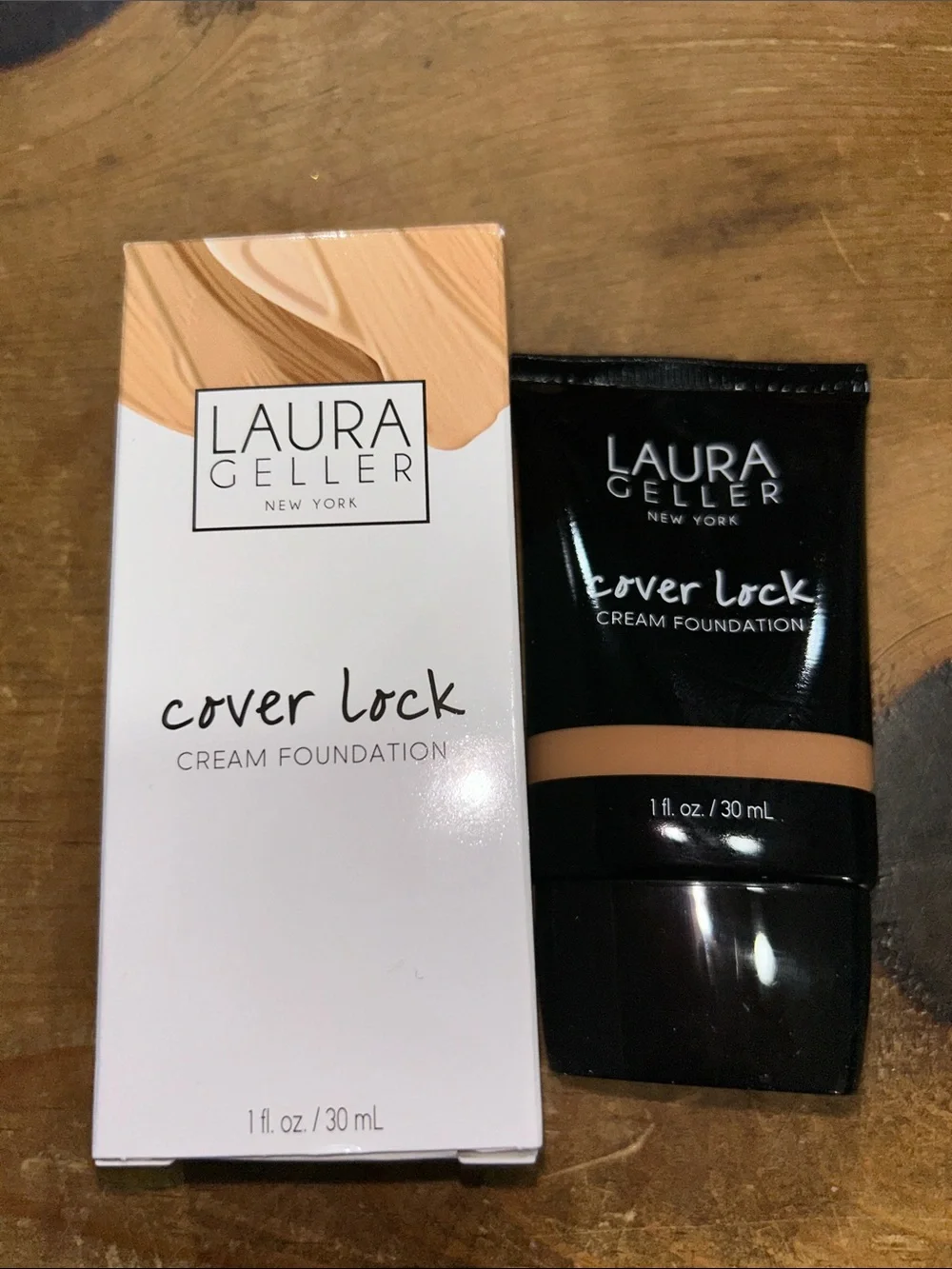 Laura Geller Cover Lock Cream Foundation Tan 1 fl oz / 30 mL Full Coverage New i